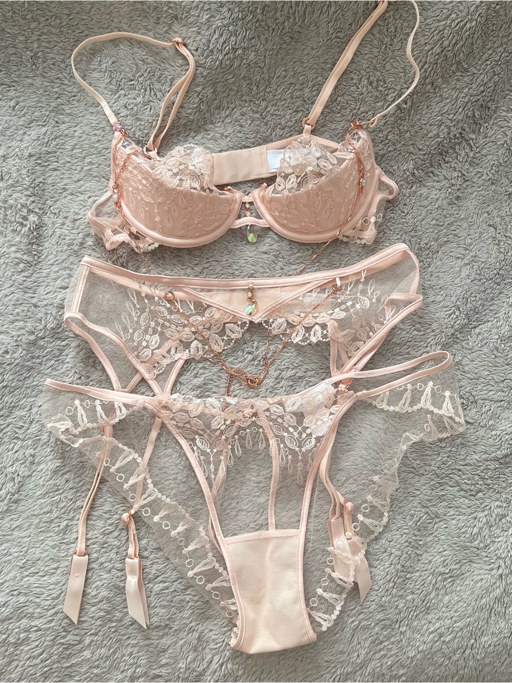 Honey Birdette Pink Diamond Set